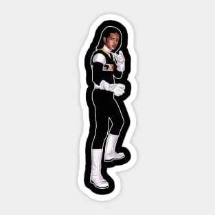 Power Rangers In Space Black Sticker